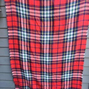 Old Navy Large Acrylic Red Plaid Wrap Scarf